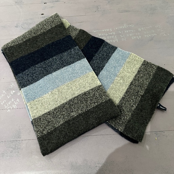 Gap Long Striped Wool Blend Scarf - Picture 1 of 6